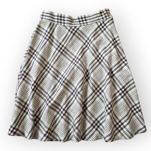 Vintage 50s/60s Patty Woodward A-line Plaid Wool Skirt, Size 7/8